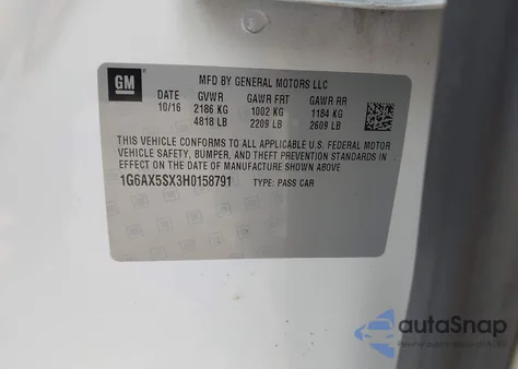 2017 Cadillac Cts Luxury z USA, uszkodzony, nr VIN 1G6AX5SX3H0158791